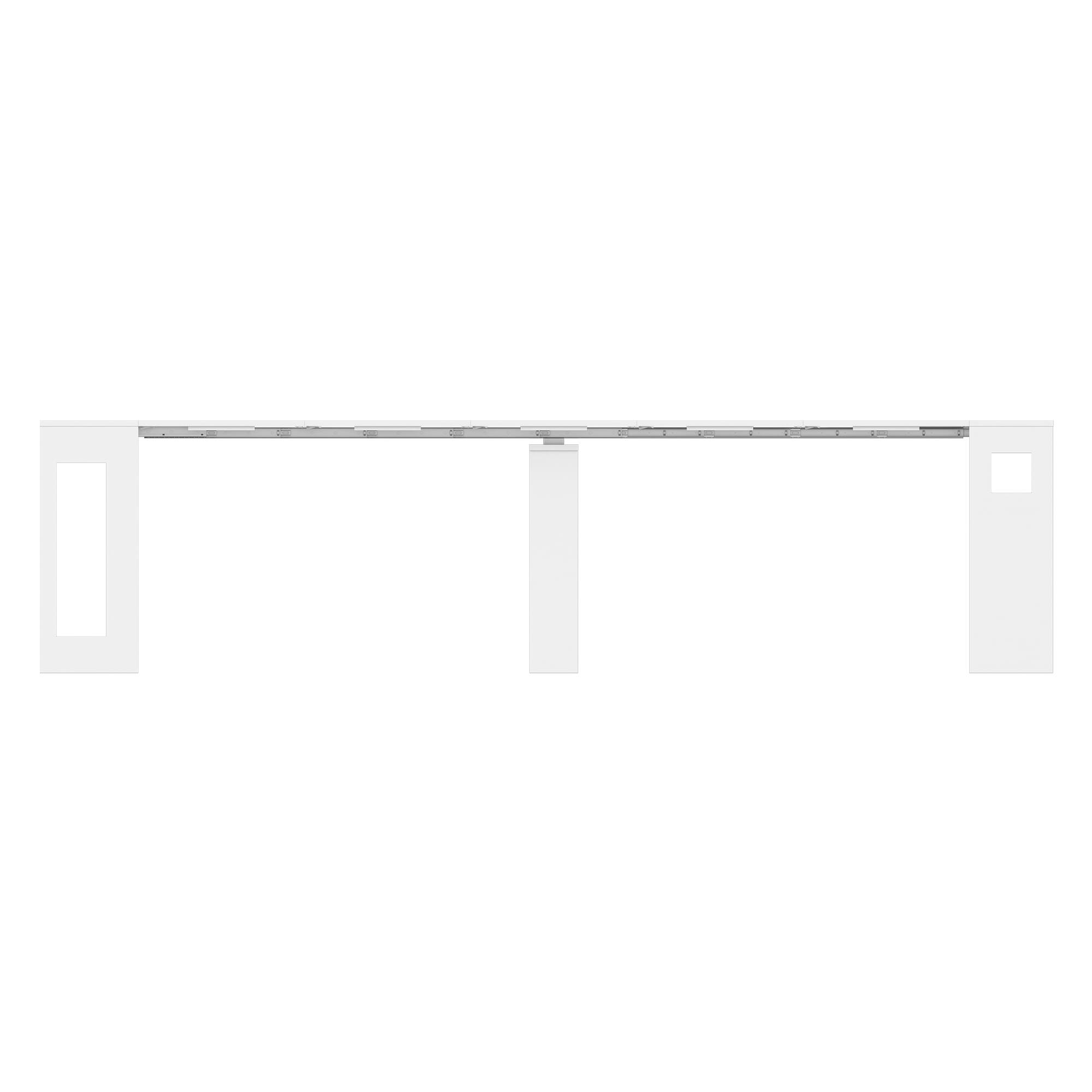 Alt View 7. Famapy - Extendable Dining Table 120" Long, White Folding Sideboard for Small Spaces, Large Expandable Desk 10-12 People - White.