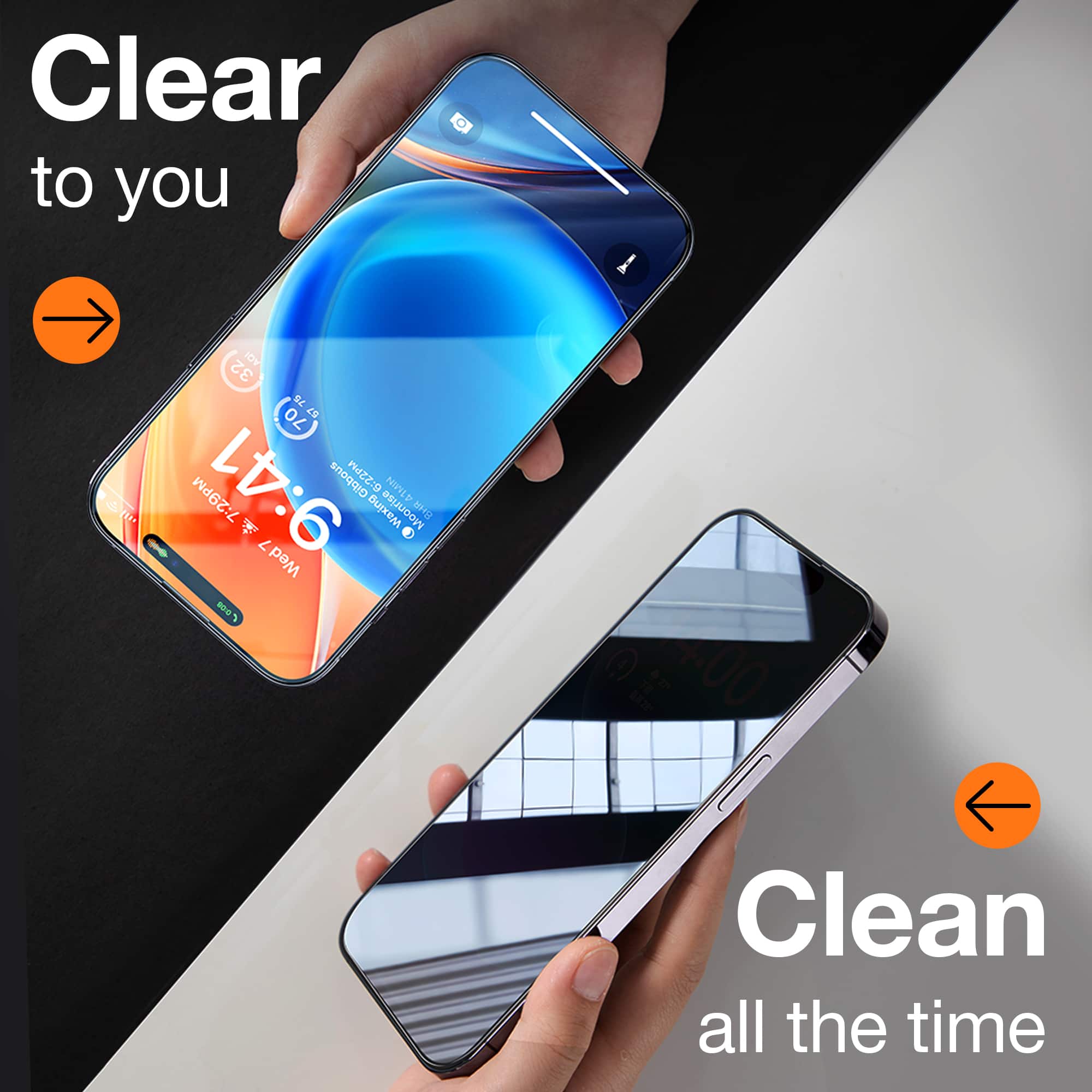 Clear to you O2 IDV 32 75 (o2) 70 cN 9:41 nZZS NWLe 7:29PM. Clean all the time.