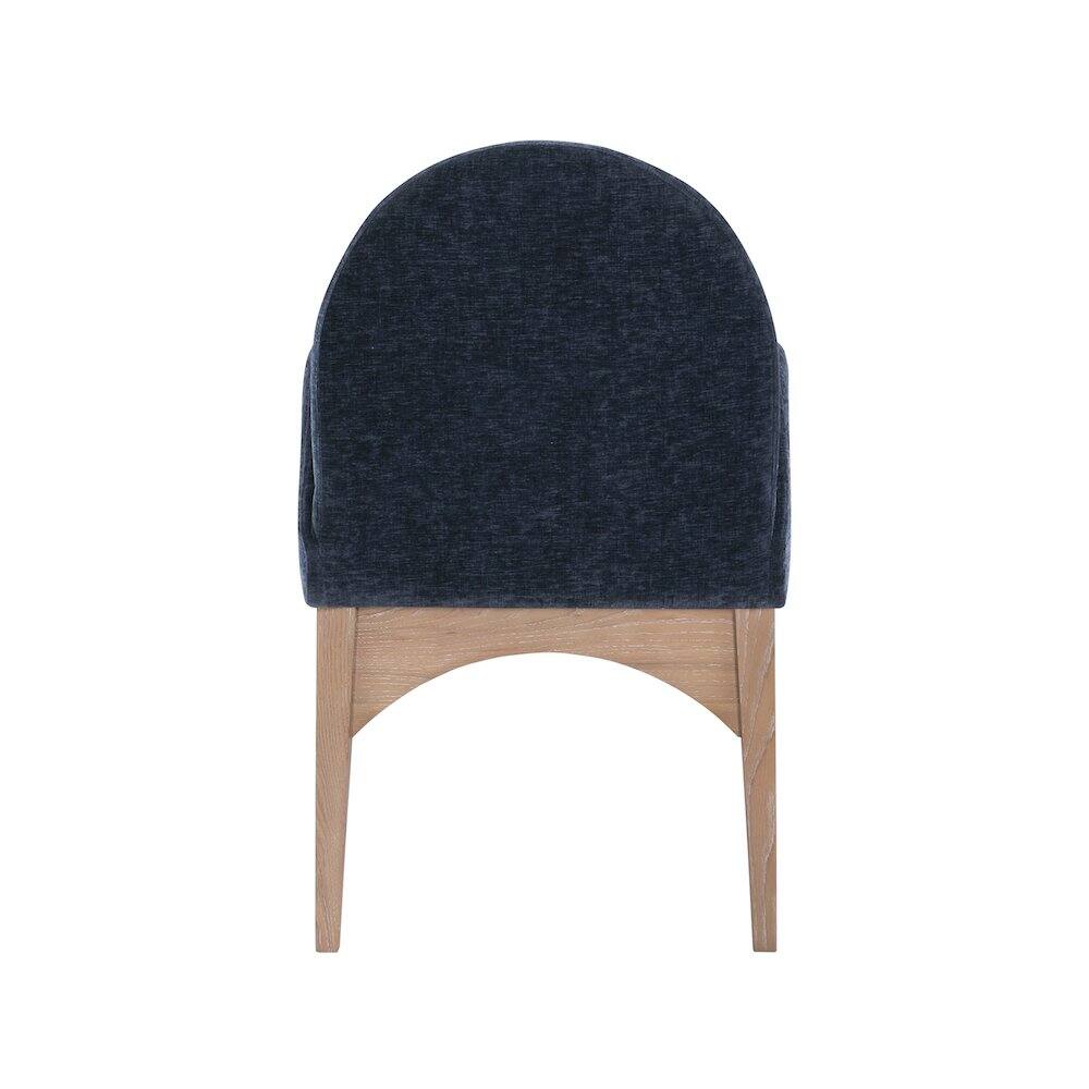 Alt View 2. Meridian Furniture - Waldorf Navy Chenille Fabric Dining Chair - Blue.