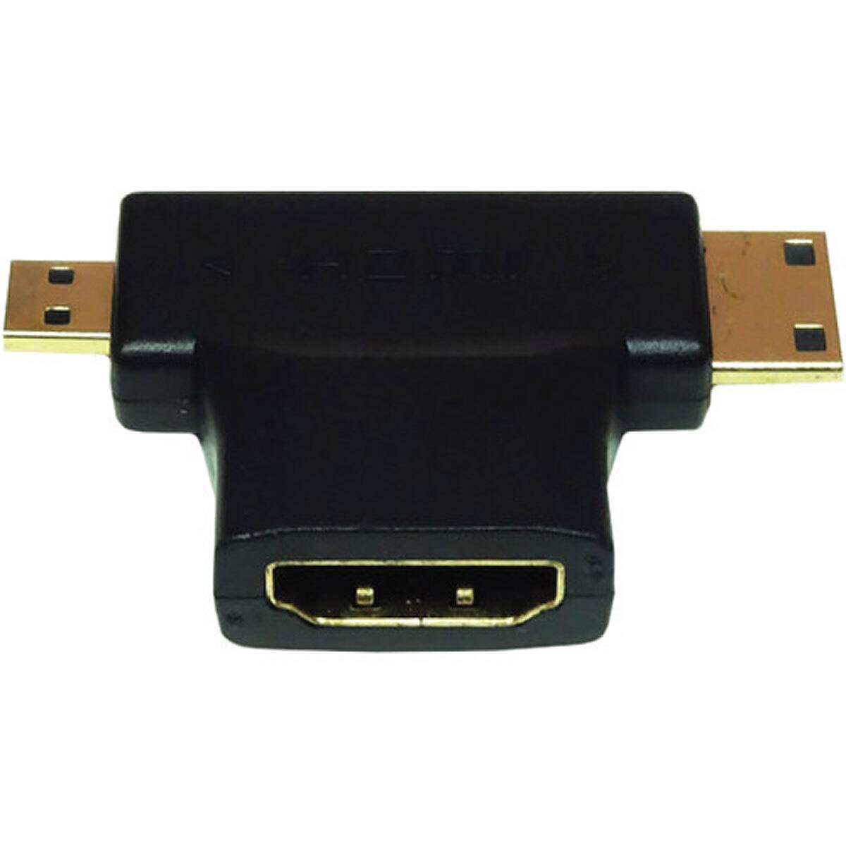 Alt View 1. Tera Grand - Tera Grand HDMI Female to Mini-HDMI Male  Micro-HDMI Male 2-in-1 T Adapter.