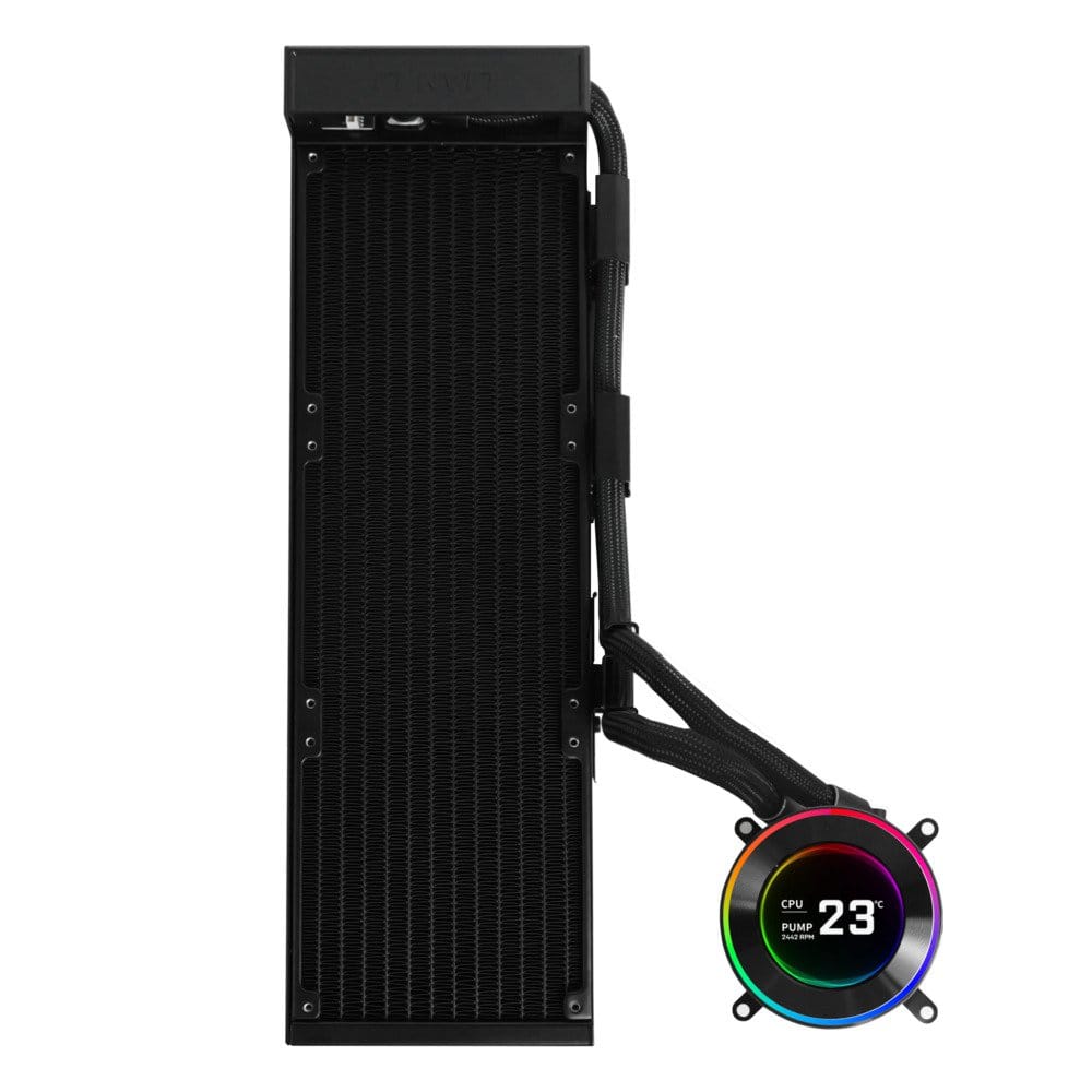 Lian Li - Hydroshift II 360 Liquid CPU Cooler - Coolant Pathway 2.1" IPS LCD Screen LGA 1851/1700, AMD AM5/AM4 - Black