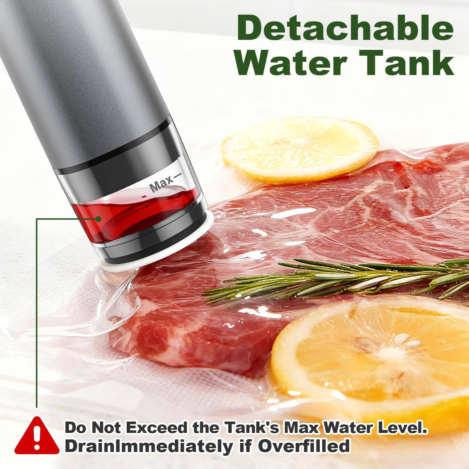 Detachable Water Tank

Do Not Exceed the Tank's Max Water Level. Drain Immediately if Overfilled