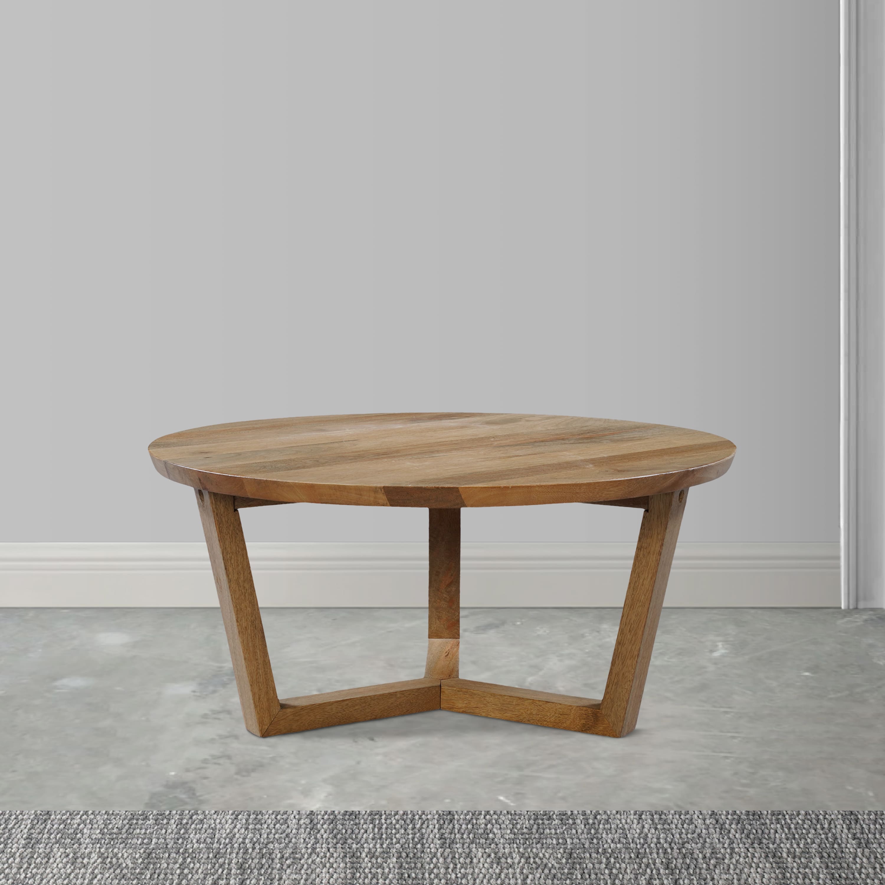 Manhattan Lane Vega 30 inch Round Mango Wood Coffee Table