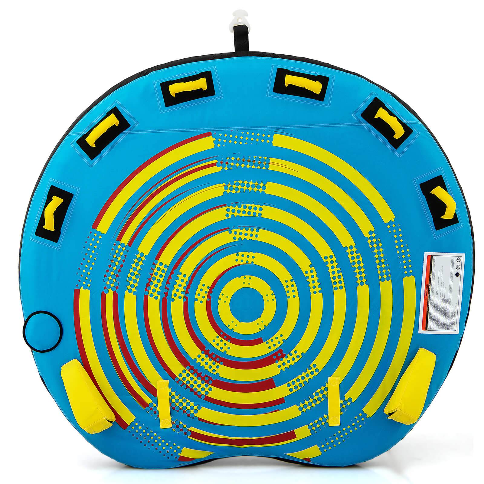 Alt View 10. Costway - Costway Towable Tube for Boating 1-3 Person Inflatable Boat Tube for Youth & Adult - Blue.