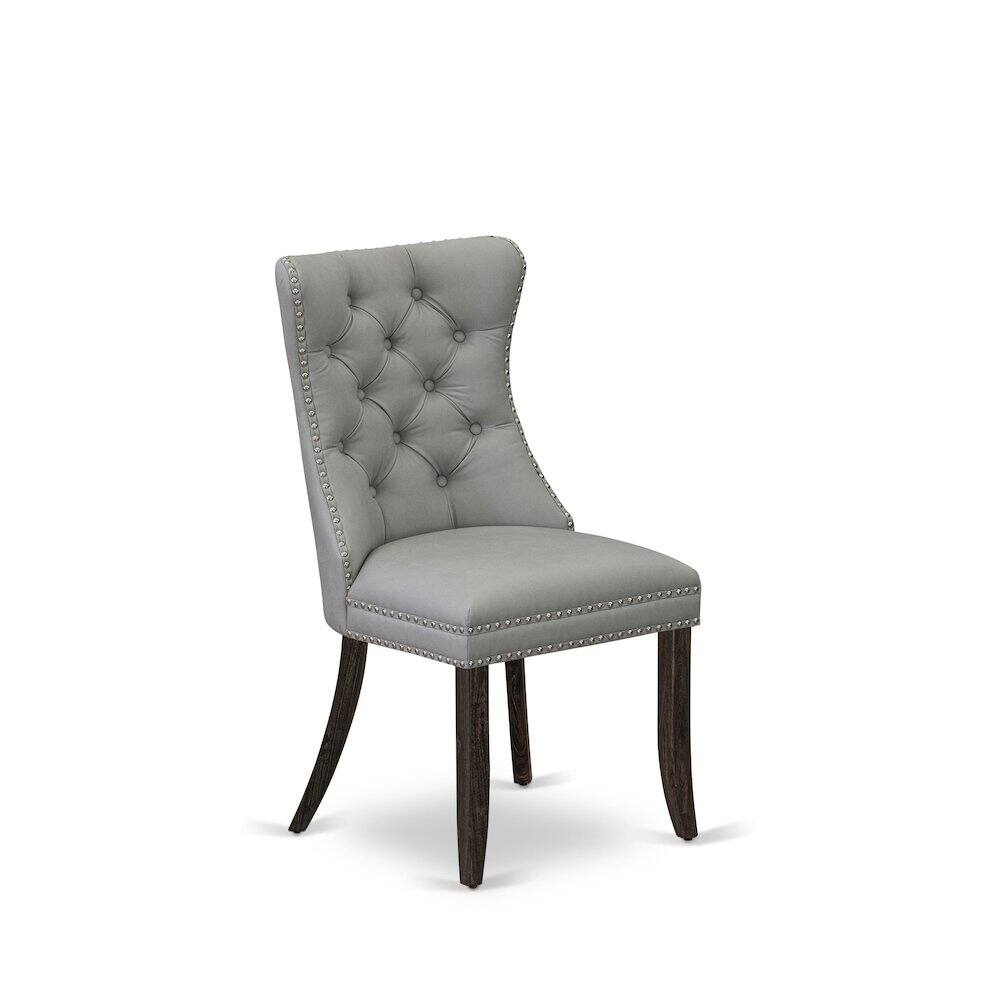 Back. East West Furniture - Parson Dining Chairs - Brown.