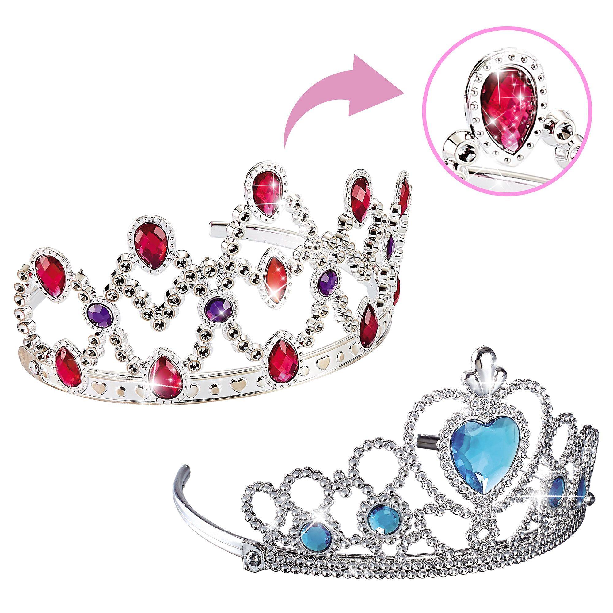 Alt View 5. PicassoTiles - PICASSO-TILES Princess Halloween Costume Accessories with Tiara, Jewelry & Accessories, 20PCS - Multicolor.