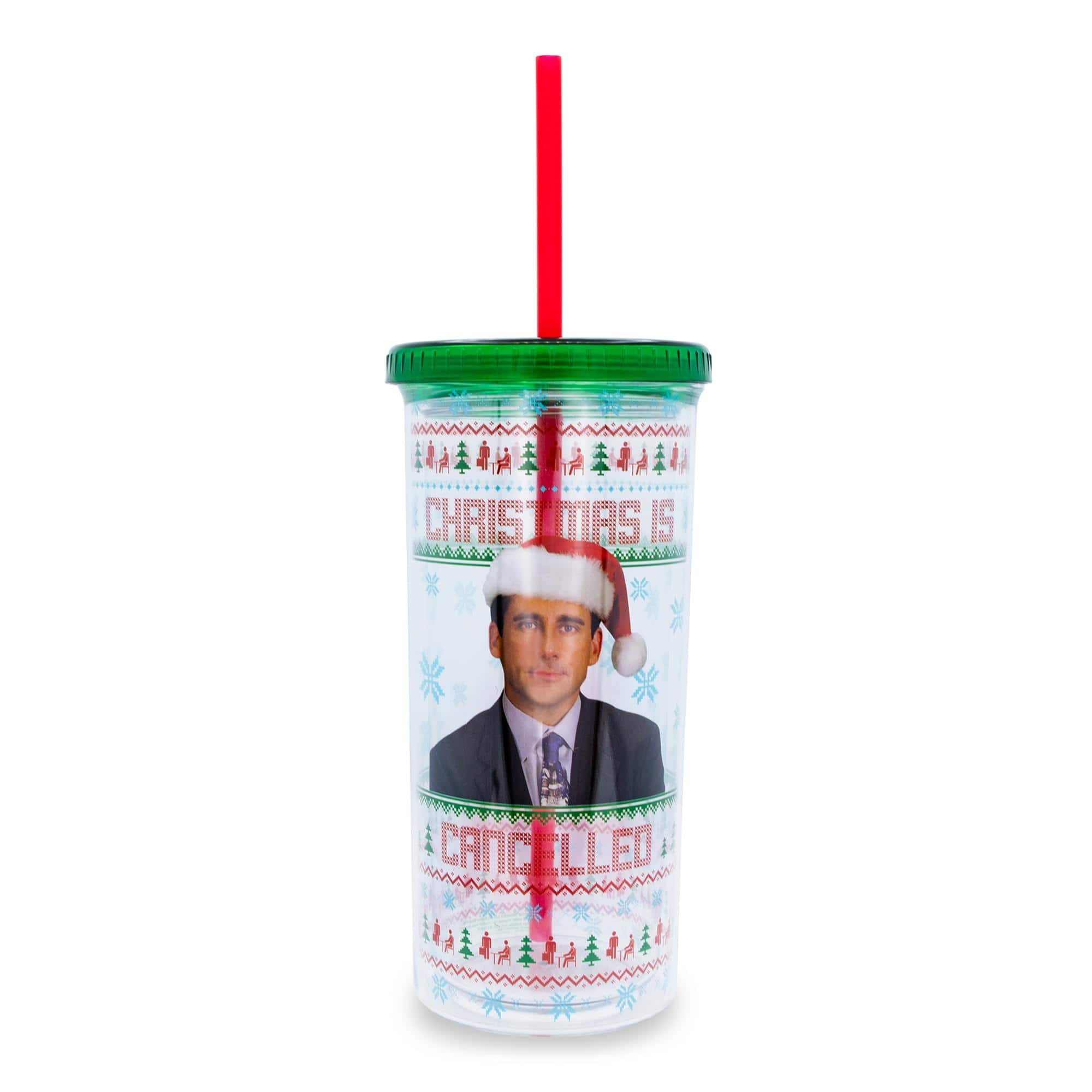 "Silver Buffalo - The Office ""Christmas Is Cancelled"" Carnival Cup With Lid and Straw | Holds 20 Ounces - Green" price history on PriceWatchPro