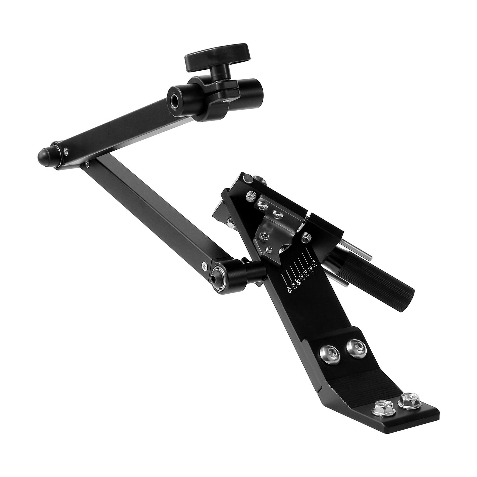 Alt View 4. VEVOR - Lawn Mower Blade Sharpener, 15° - 45° Adjustable Lawnmower Blade Sharpening Tool with 4 Adapter Pins - Black.