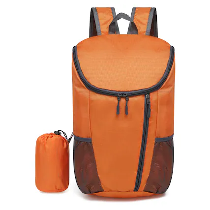 Front. Unique Bargains - Hiking Backpack 20L Packable Daypack Nylon with Adjustable Straps Lightweight Waterproof Outdoor Camping Travel - Orange.