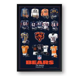 Sporticulture - Chicago Bears 27" x 39" Uniform Heritage Framed Art Print - Multicolor