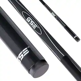 GSE Games & Sports Expert - 58" 2-Piece Slick Fiberglass Graphite Composite Billiard Pool Cue Stick for Men/Women - 18oz - Black