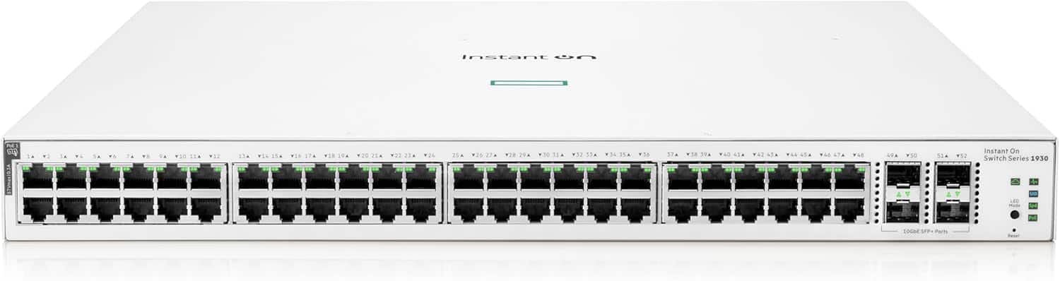HPE Networking Instant On - Switch Series 1930 48-Port Gb Smart-Managed Layer 2+ Ethernet Switch with PoE JL686B#ABA