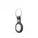 Angle. Apple - AirTag FineWoven Key Ring - Black.