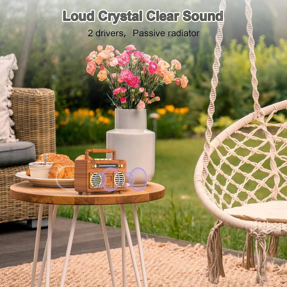Loud Crystal Clear Sound  
2 drivers, Passive radiator