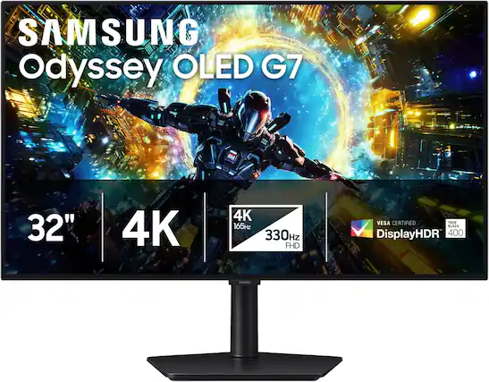 SAMSUNG Odyssey OLED G7 32" 4K 165Hz 330Hz FHD VESA CERTIFIED TRUE BLACK DisplayHDR 400