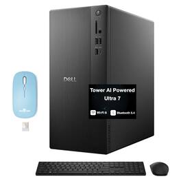Dell - Tower ECT1250 Desktop (Ultra 7-265, 32GB, 2TB SSD, Intel UHD, WiFi 6, Win 11 Pro) w/Dockztorm Wireless Mouse - Black