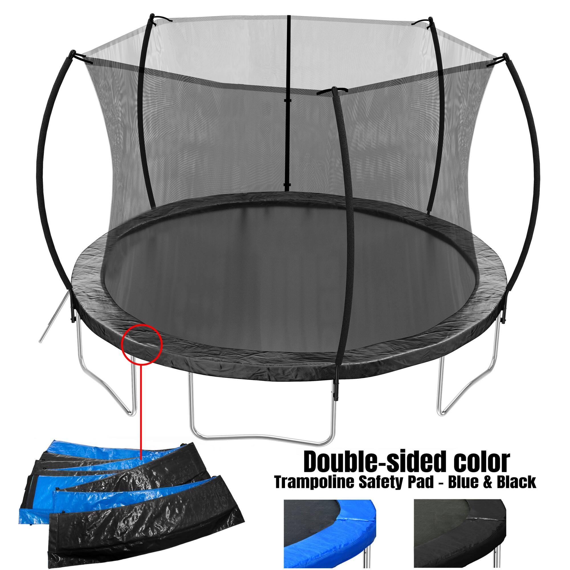 Double-sided color Trampoline Safety Pad - Blue & Black