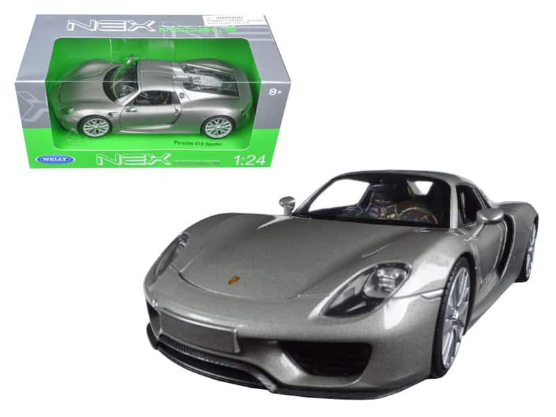 Porsche 918 Spyder Silver Closed Roof 1/24 Diecast Model Car by Welly price history on PriceWatchPro