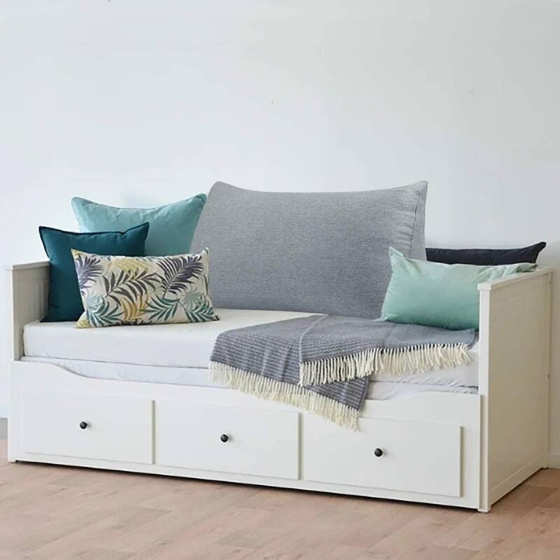 Alt View 1. wowmax - Twin Headboard Pillow - Large Wedge Reading Pillow for Sitting Up in Bed, Gray Breathable Removable Cover - Grey.