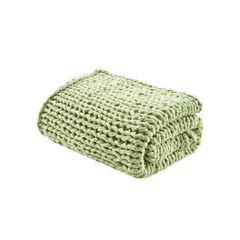 Gracie Mills - Huffman Artisan Double-Knit Throw - Sage Green