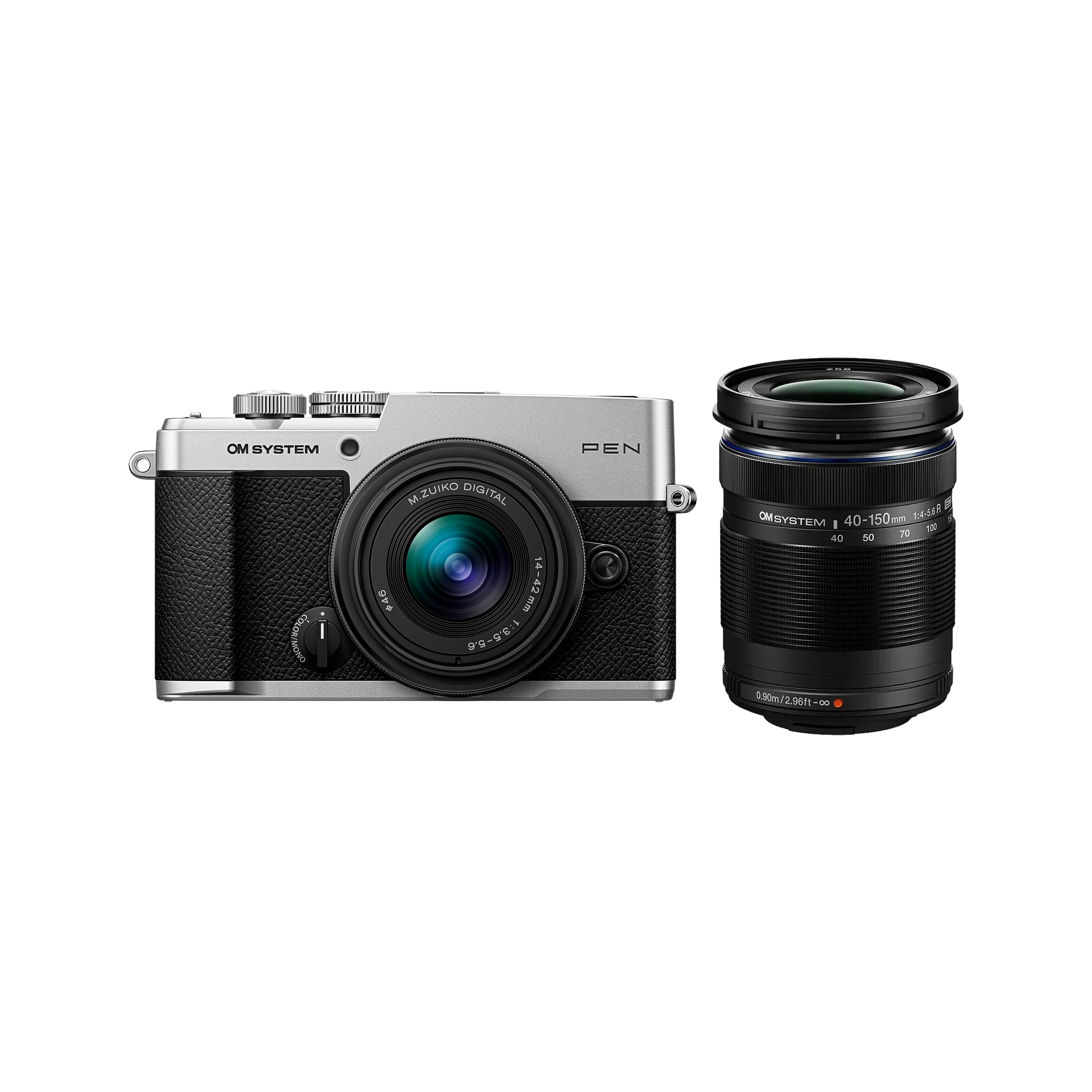 OM SYSTEM COLOR/MONO  
46  
M. ZUIKO DIGITAL mm 14-42 1:3.5-5.6 5.6  
PEN  
OMSYSTEM I 40-150mm) 7:4-5.6 70 100 40 50 0.90m/2.96