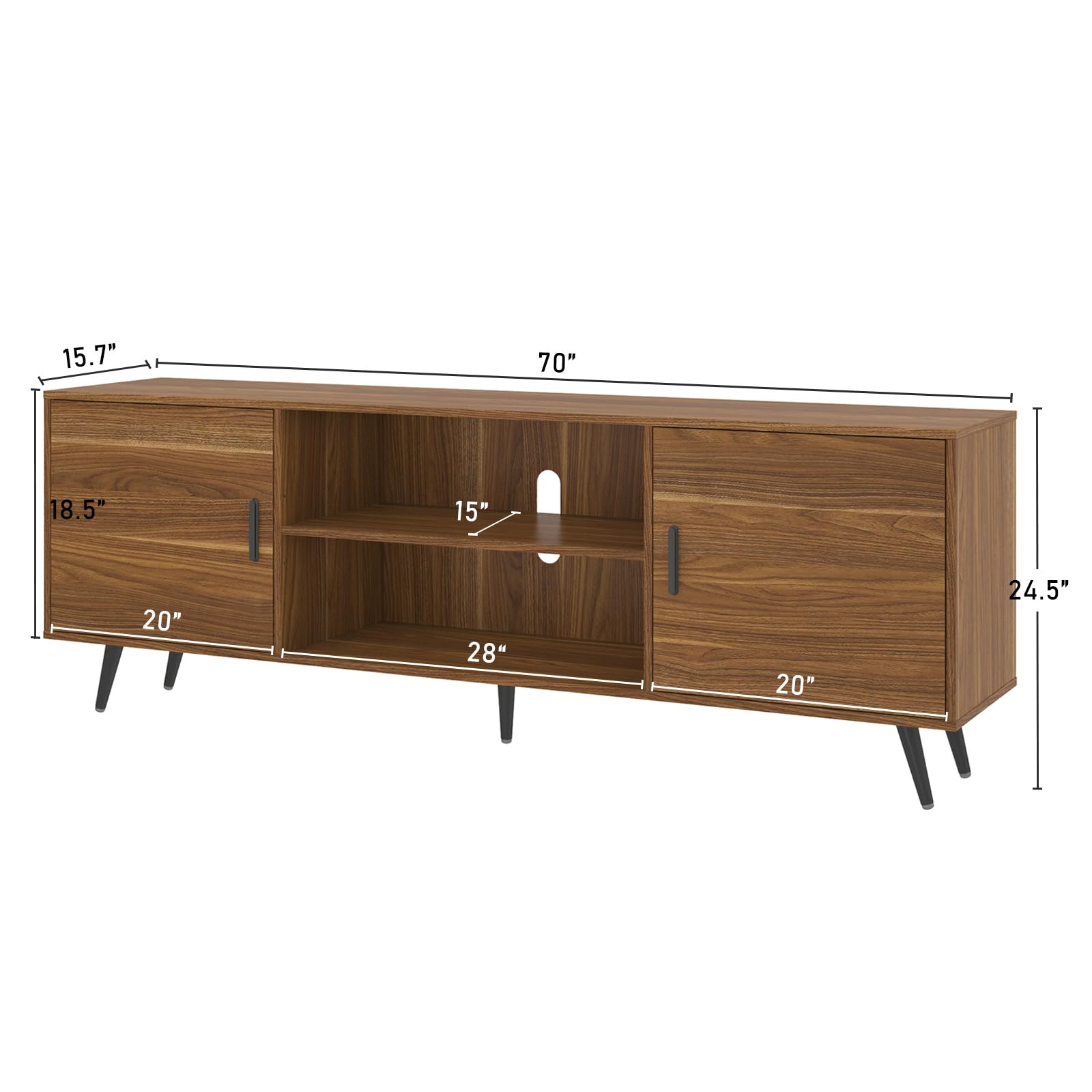 15.7" 70" 18.5" 15" 20" 28" 20" 24.5"