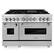 Front. ZLINE - 48 in. 6.0 cu. ft. Freestanding Legacy Dual Fuel Range with Gas Cooktop and 2 Ovens in Stainless with Satin Steel Doors - Stainless Steel.