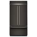KitchenAid - 42 in. Wide 24.2 cu. ft. Built-In French Door Bottom Mount Refrigerator - Black Ore