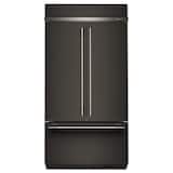 KitchenAid - 42 in. Wide 24.2 cu. ft. Built-In French Door Bottom Mount Refrigerator - Black Ore