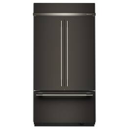 KitchenAid - 24.2 Cu. Ft. Built-In French Door Bottom Mount Refrigerator - Black Ore