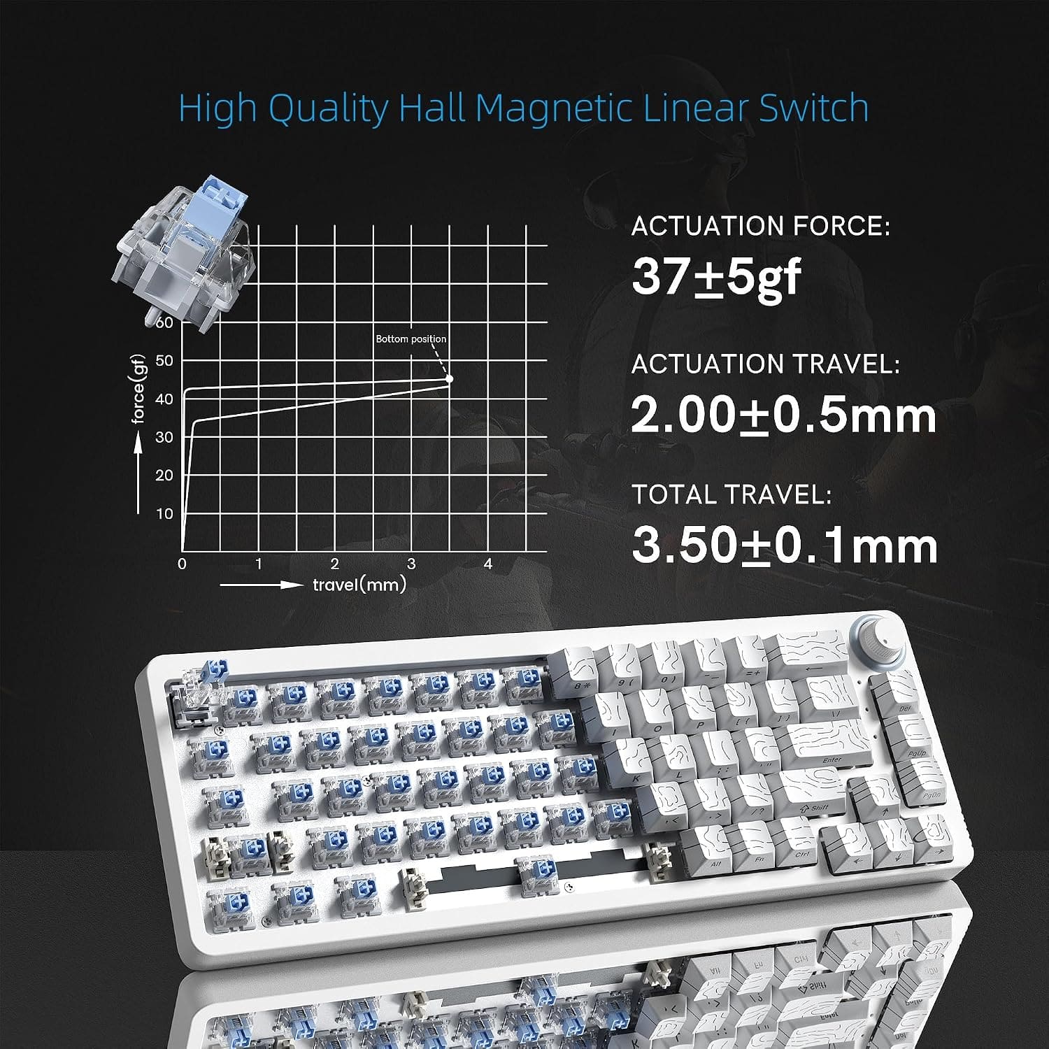 Womier M68HE Pro Rapid Trigger Mechanical Keyboard, 65% Magnetic