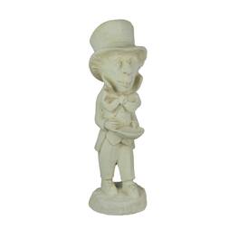 Things2Die4 - Mad Hatter Alice in Wonderland Antiqued White Finish Solid Cement Statue 19 Inch - Off-white