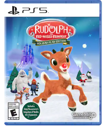 PS5
RUDOLPH THE RED-NOSED REINDEER PLAY EDITION HOLIDAY
EVERYONE ENFANTS et ADULTES
Includes King Moonracer's Kingdom of Misfits DLC Expansion
ESRB
GameMill entertainment - E (Everyone)