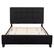 Front Zoom. CorLiving - Ellery Fabric Upholstered Queen Bed Frame - Black.