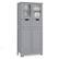 Front. Ecooso - 4-Door Freestanding Bathroom Storage Cabinet with 2 Drawers and Glass Doors Organizer - Gray.