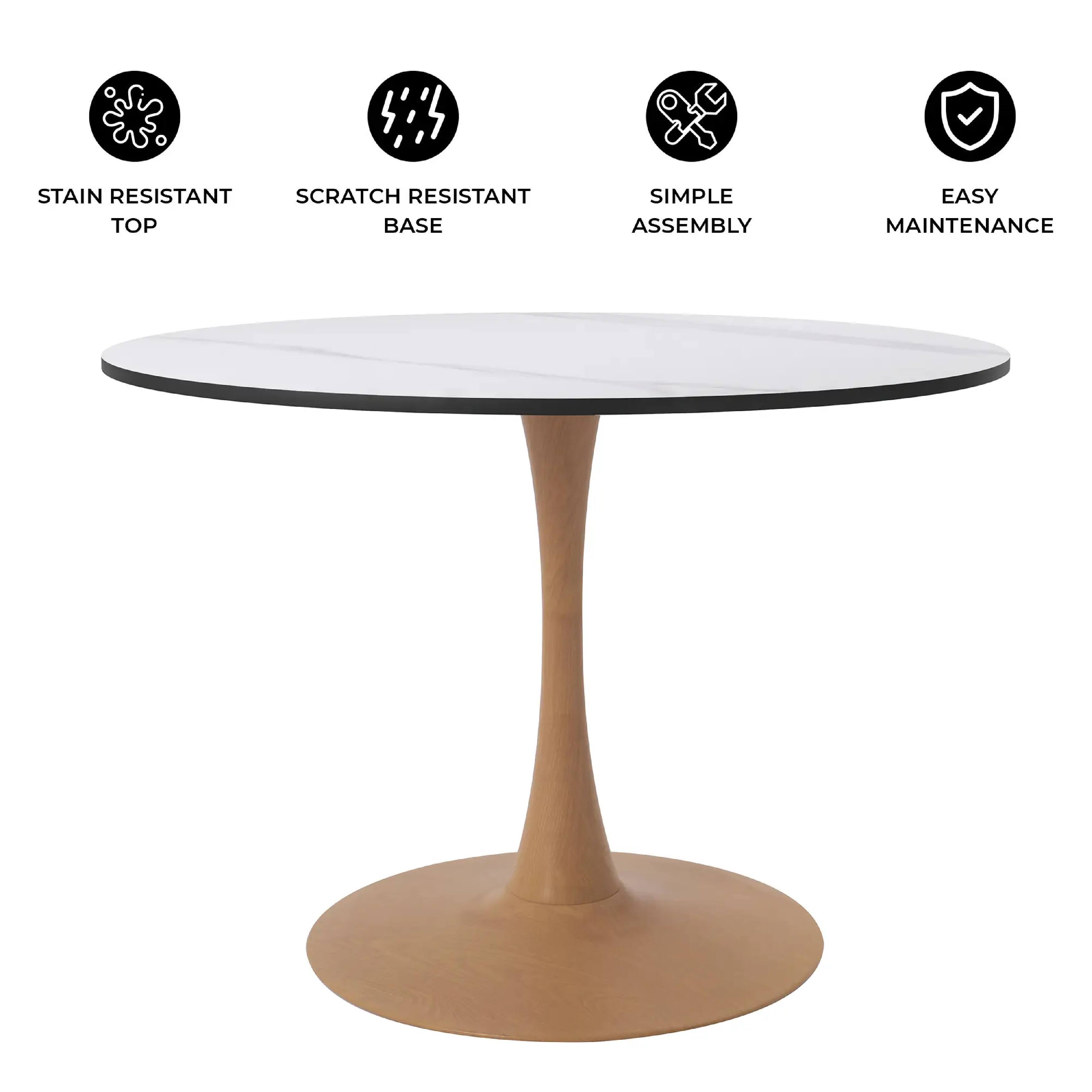 - Stain Resistant Top
- Scratch Resistant Base
- Simple Assembly
- Easy Maintenance