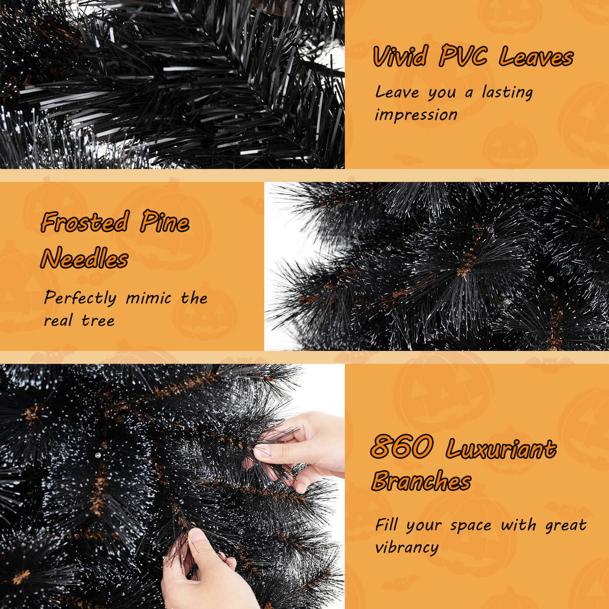 Vivid PVC Leaves leave you a lasting impression. Frosted Pine Needles perfectly mimic the real tree. 860 Luxuriant Branches fill your space with great vibrancy.