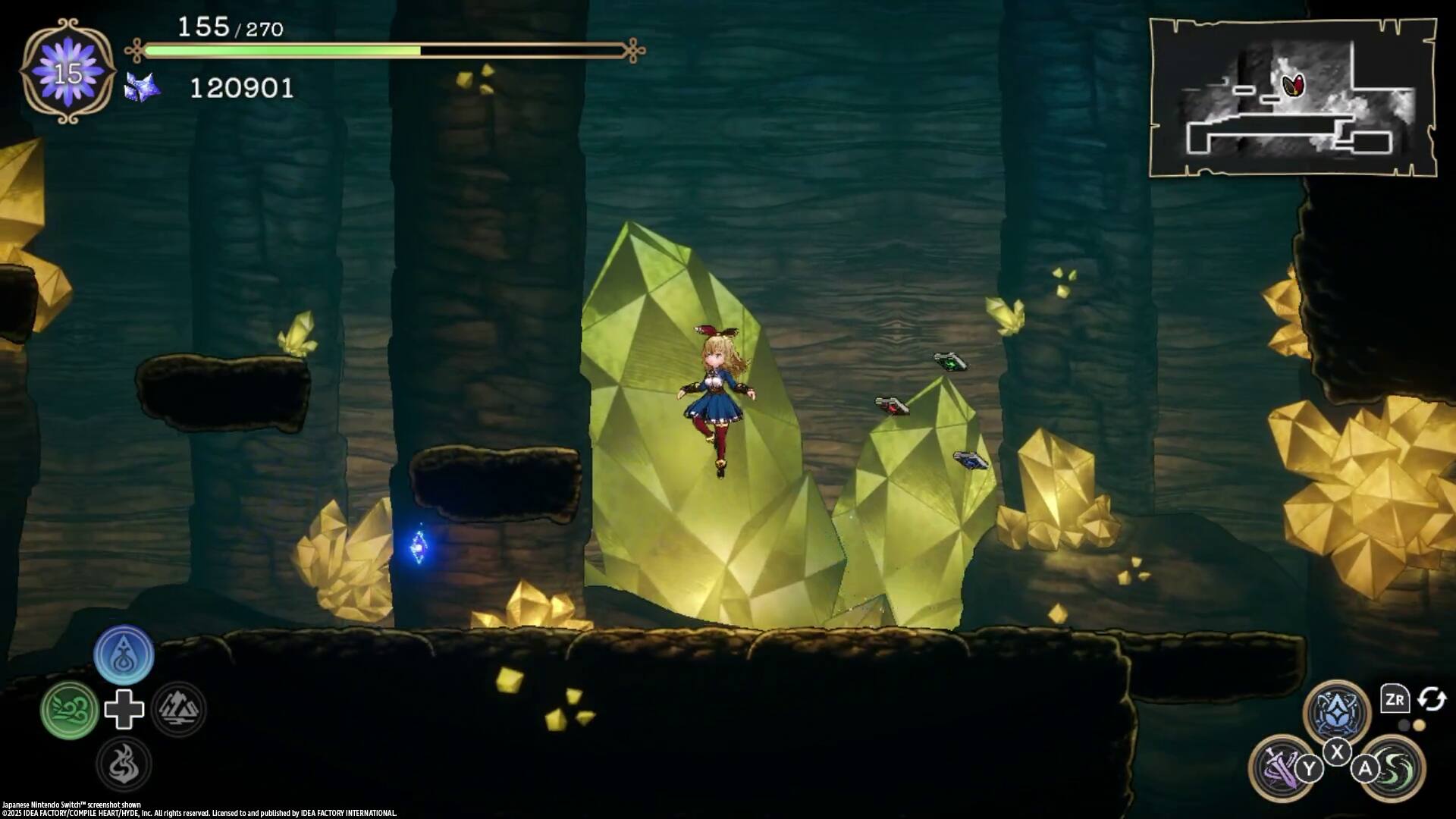 155/270  
120901  

Japanese Nintendo  
Licensed and published by OLA Fa__rone INTERNATIONAL  

DEA FACTORY/COMPILE HEART/HYDE inc  
All rights reserved.