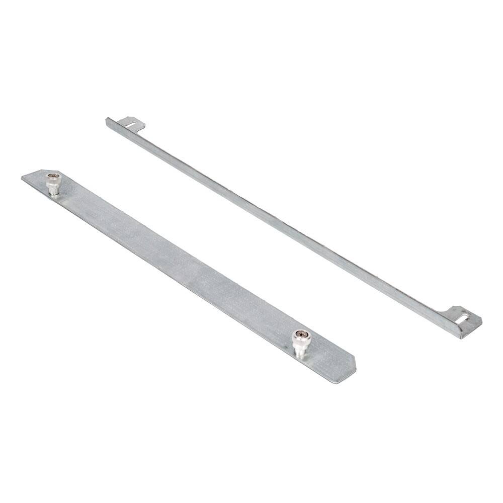 Alt View 2. RackSolutions - RackSolutions 1U 115 Tool-less Sliding Equipment Shelf 27in Depth Galvanized - Black.