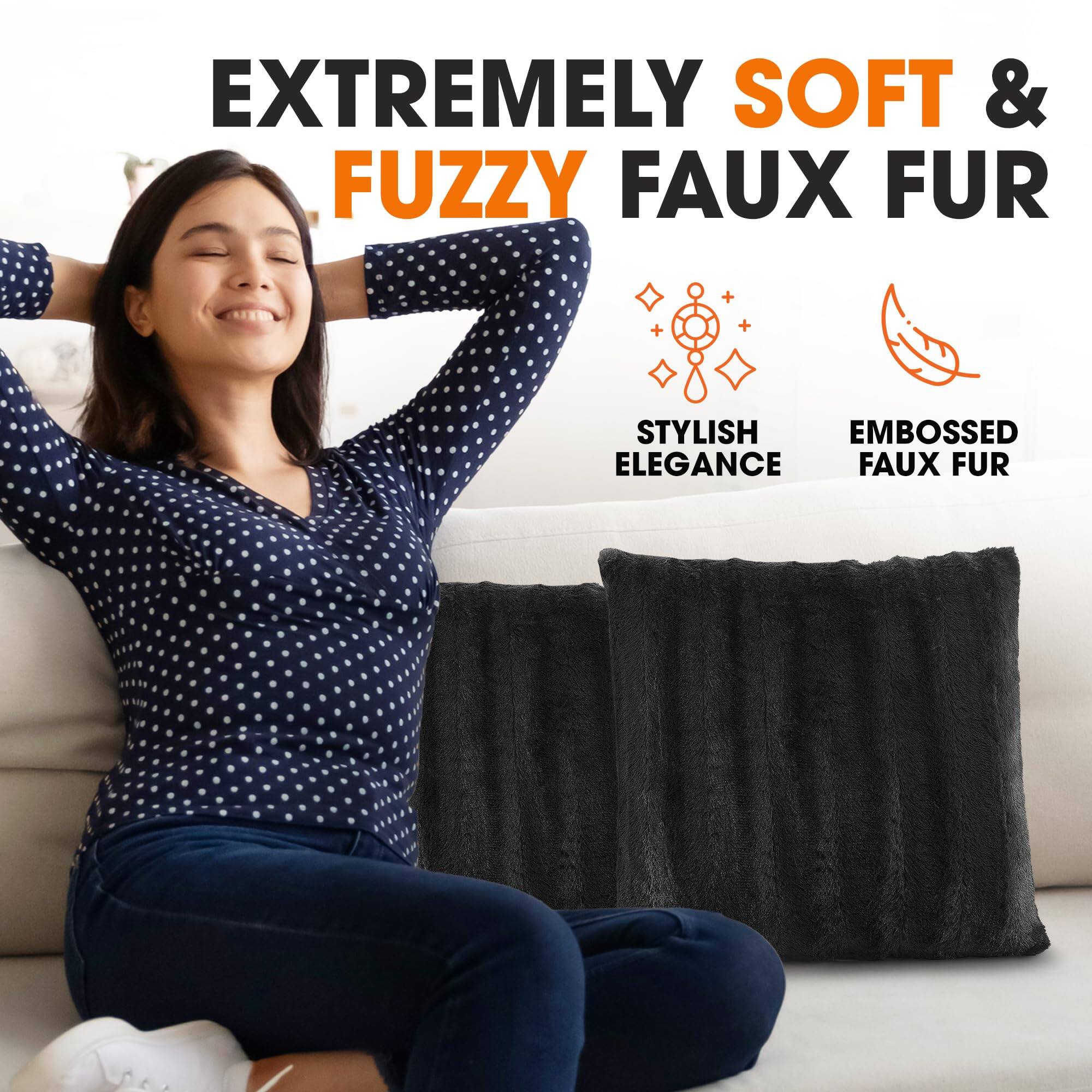 EXTREMELY SOFT & FUZZY FAUX FUR  
STYLISH EMBOSSED ELEGANCE FAUX FUR