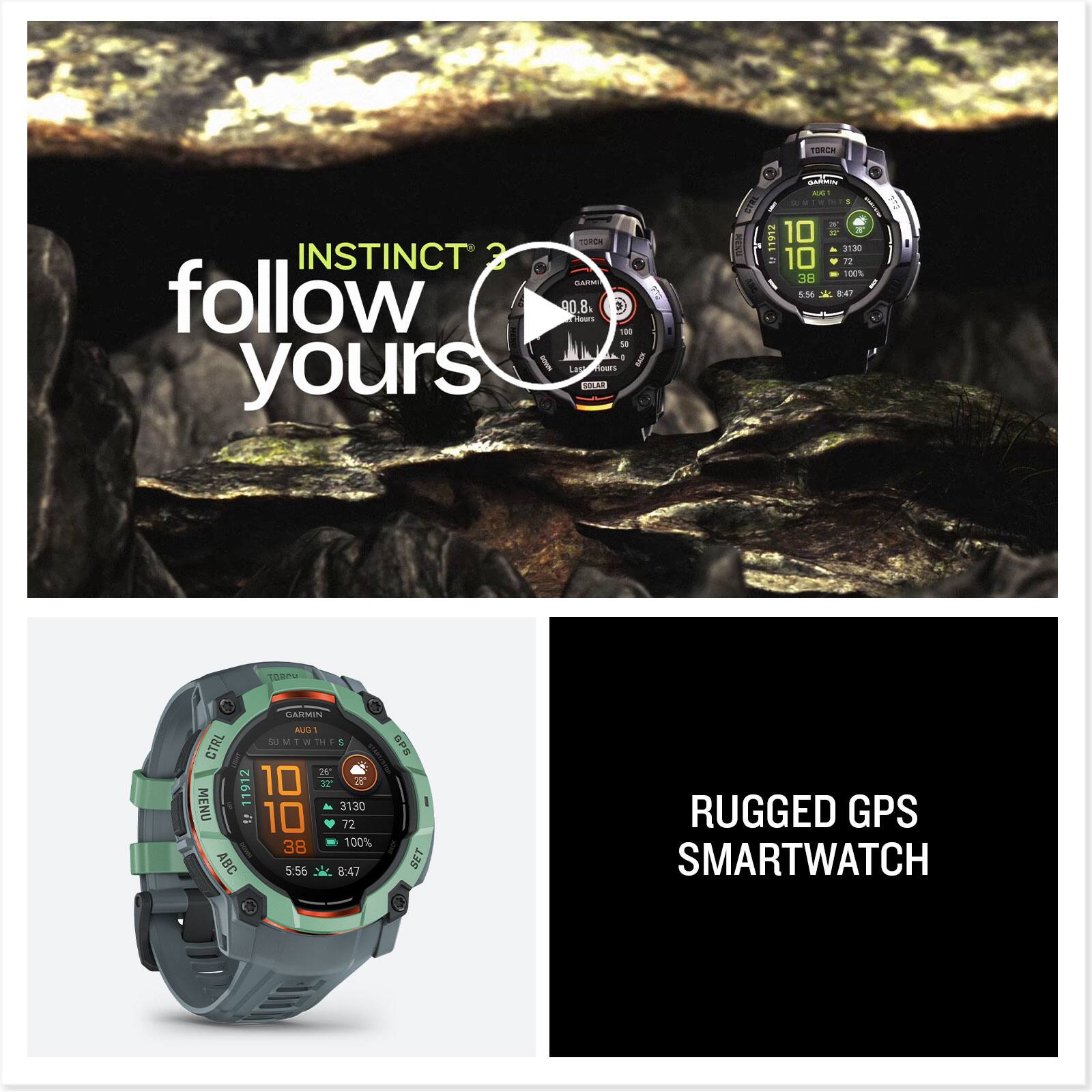 Instinct 2 Garmins follow yours Solar GPS Smartwatch.
