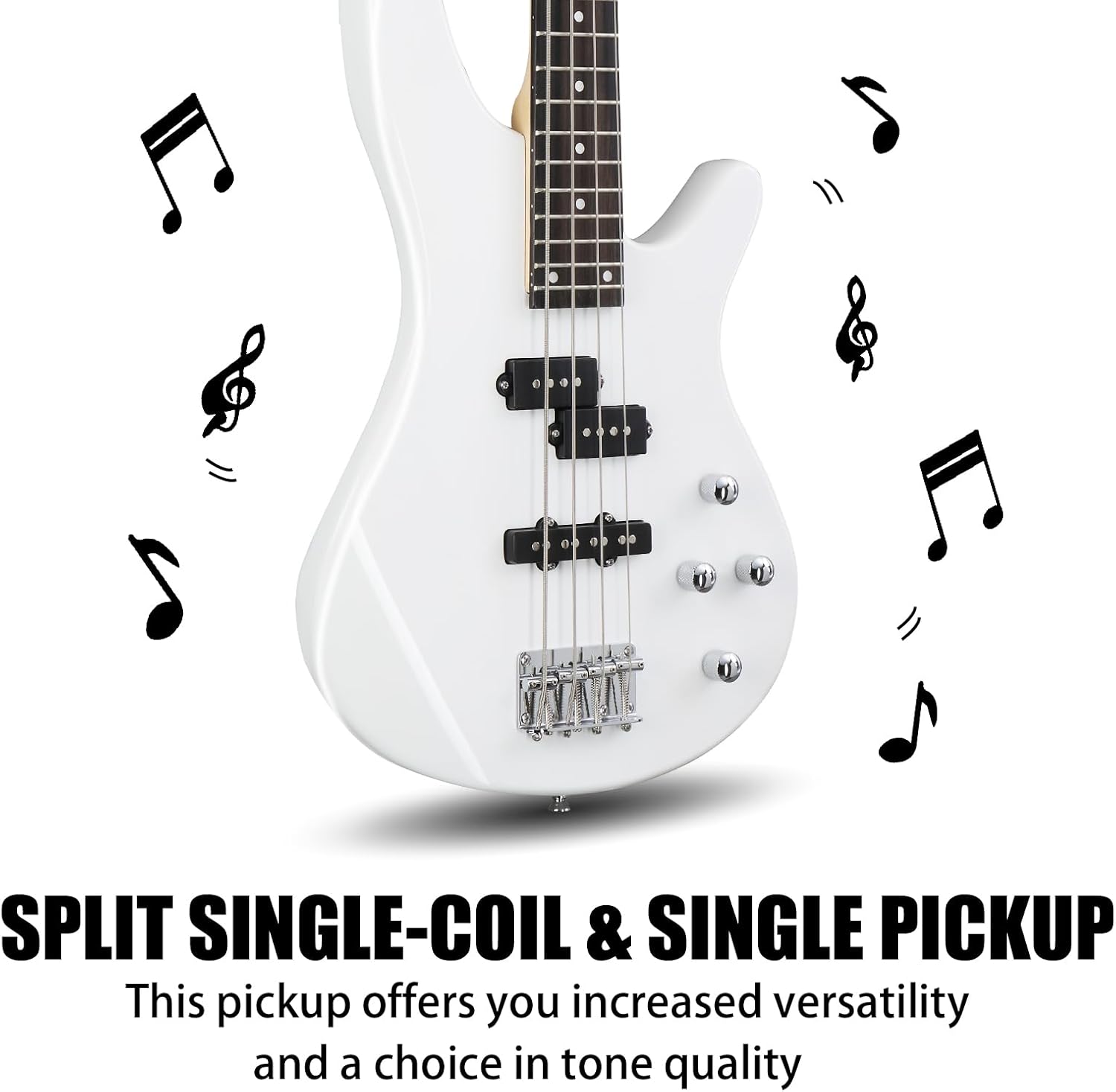 SPLIT SINGLE-COIL & SINGLE PICKUP  
This pickup offers you increased versatility and a choice in tone quality