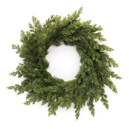 BreeBe - Variegated Pine Wreath 25"D - Green