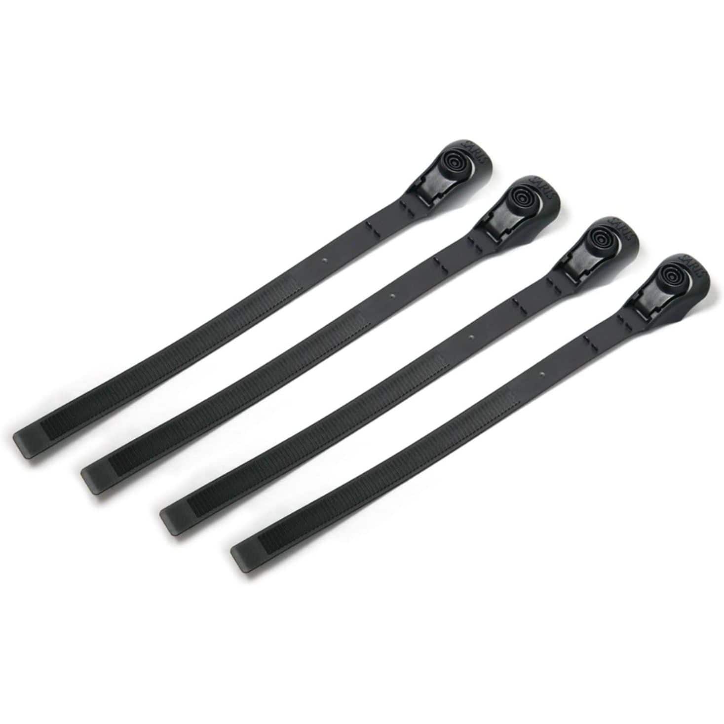 Saris - Gear Straps Set of 4 Heavy-Duty Reusable Tie-Downs 100 lb Rating for Gear, Cable & Hose - Carbon Black