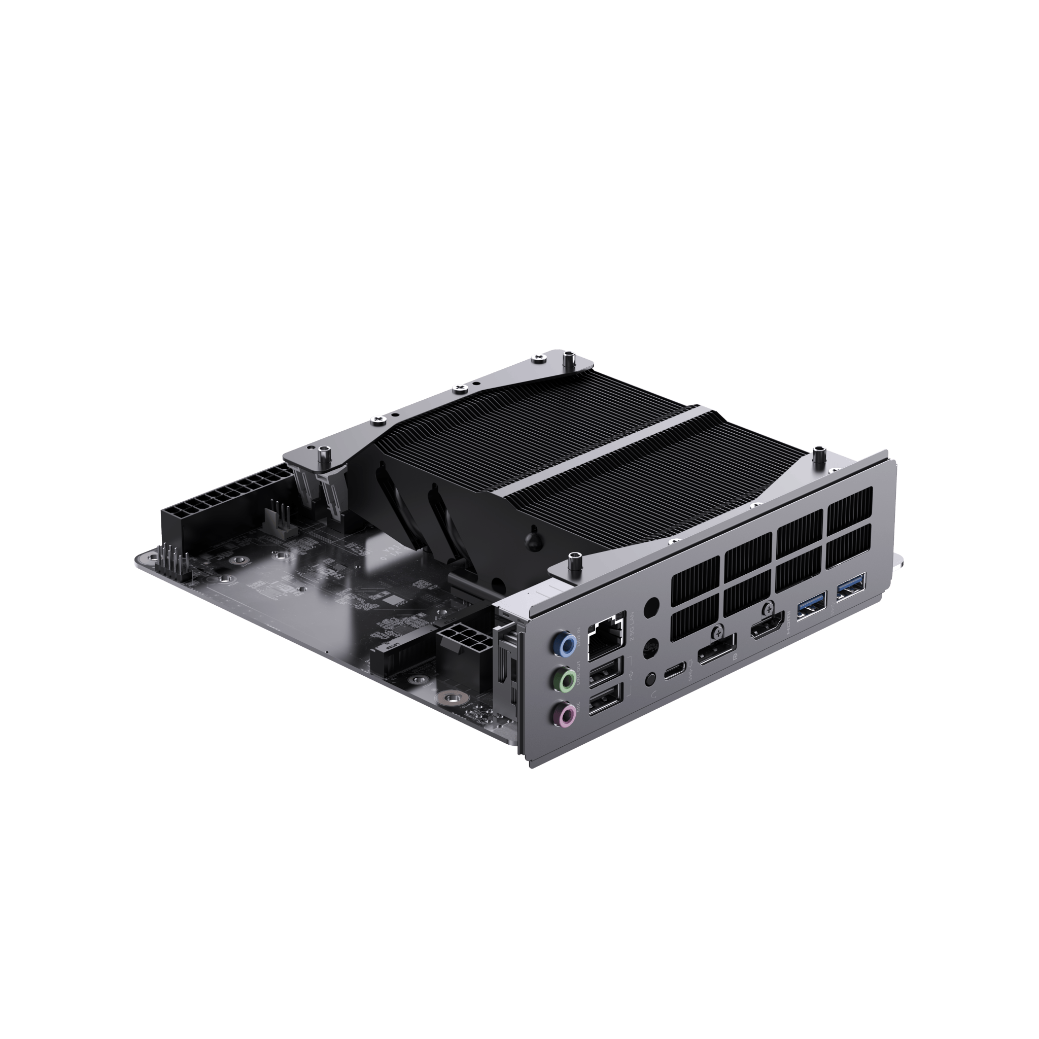 Angle. Minisforum - BD895I SE Motherboard (2-Year Quality Support), AMD Ryzen 9 8945HX, AMD Radeon 610M - Black.