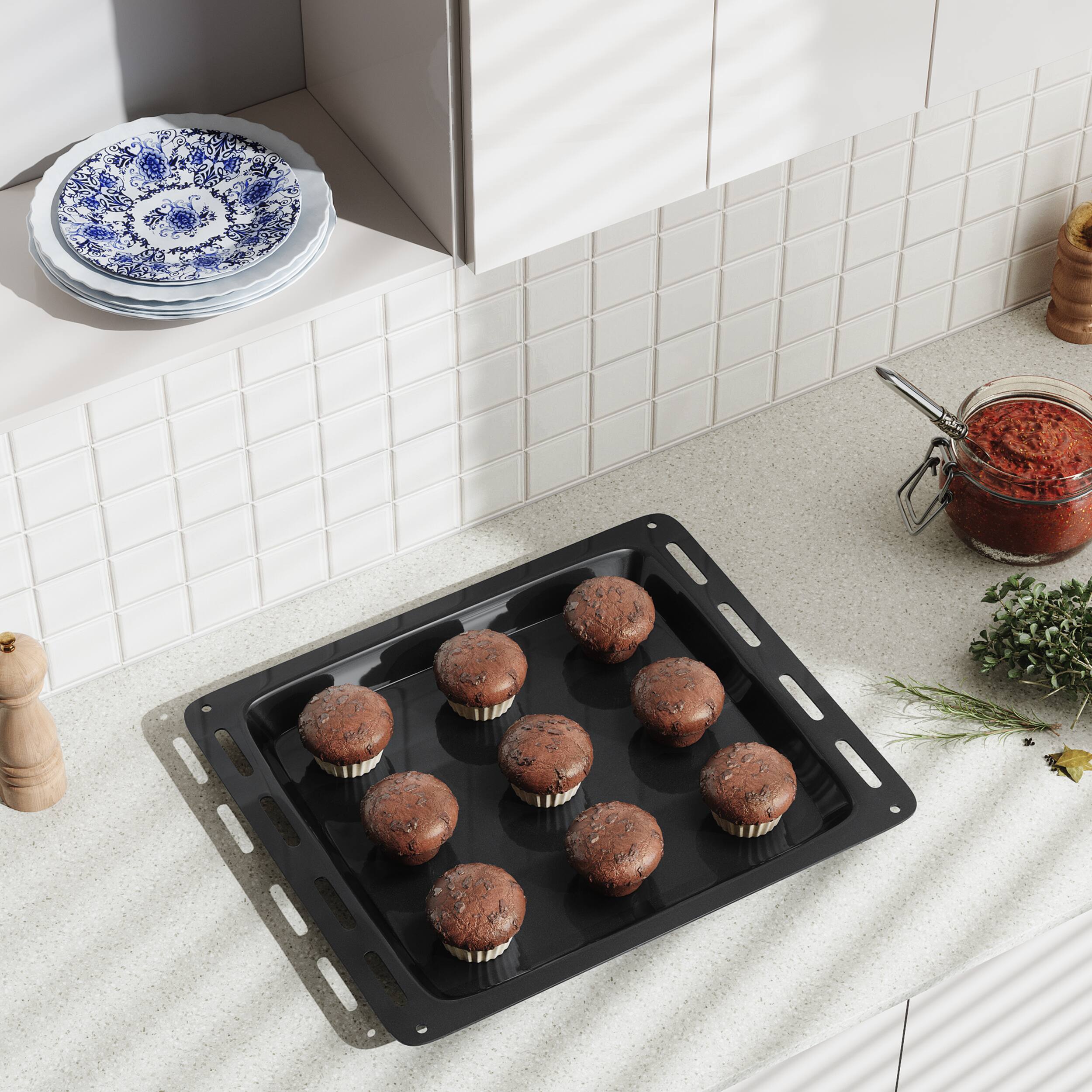 Alt View 1. Empava - 24-inch Black Oven Broiling Pan – Durable, No-Tool Installation, Dishwasher Safe - Black.