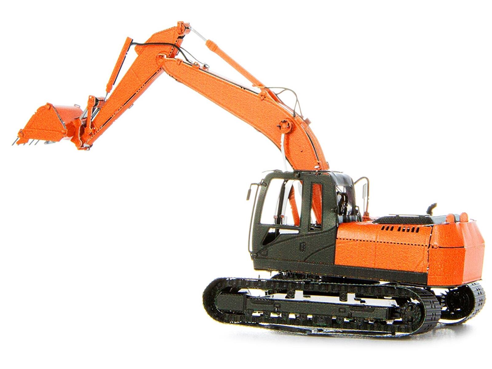 Angle. Metal Earth - Model Kit Excavator Orange and Black (Challenging Difficulty) Steel Model by Metal Earth - Orange and Black.