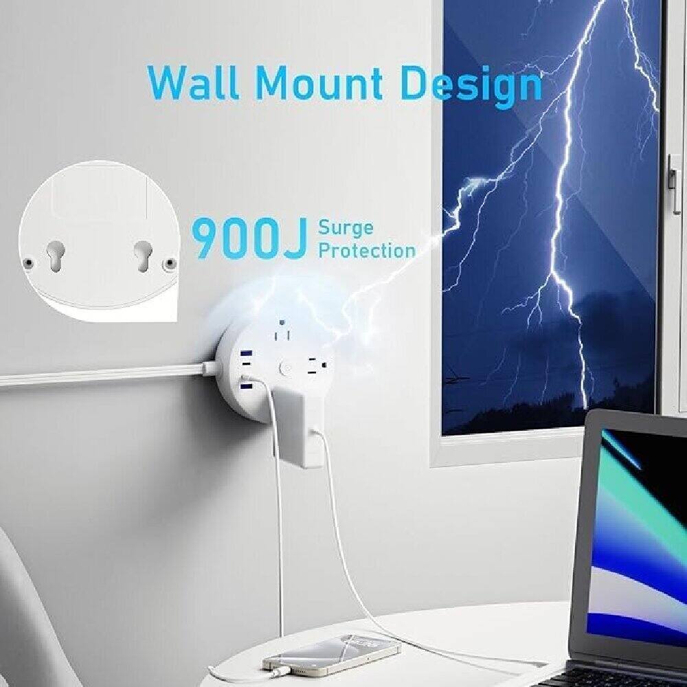 Wall Mount Design  
900J Surge Protection