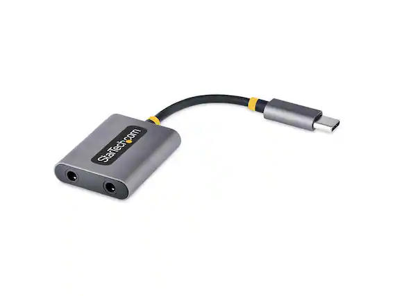 Front. StarTech.com - StarTech.com USB Type-C to 2x 3.5mm Audio Adapter USBC-AUDIO-SPLITTER.