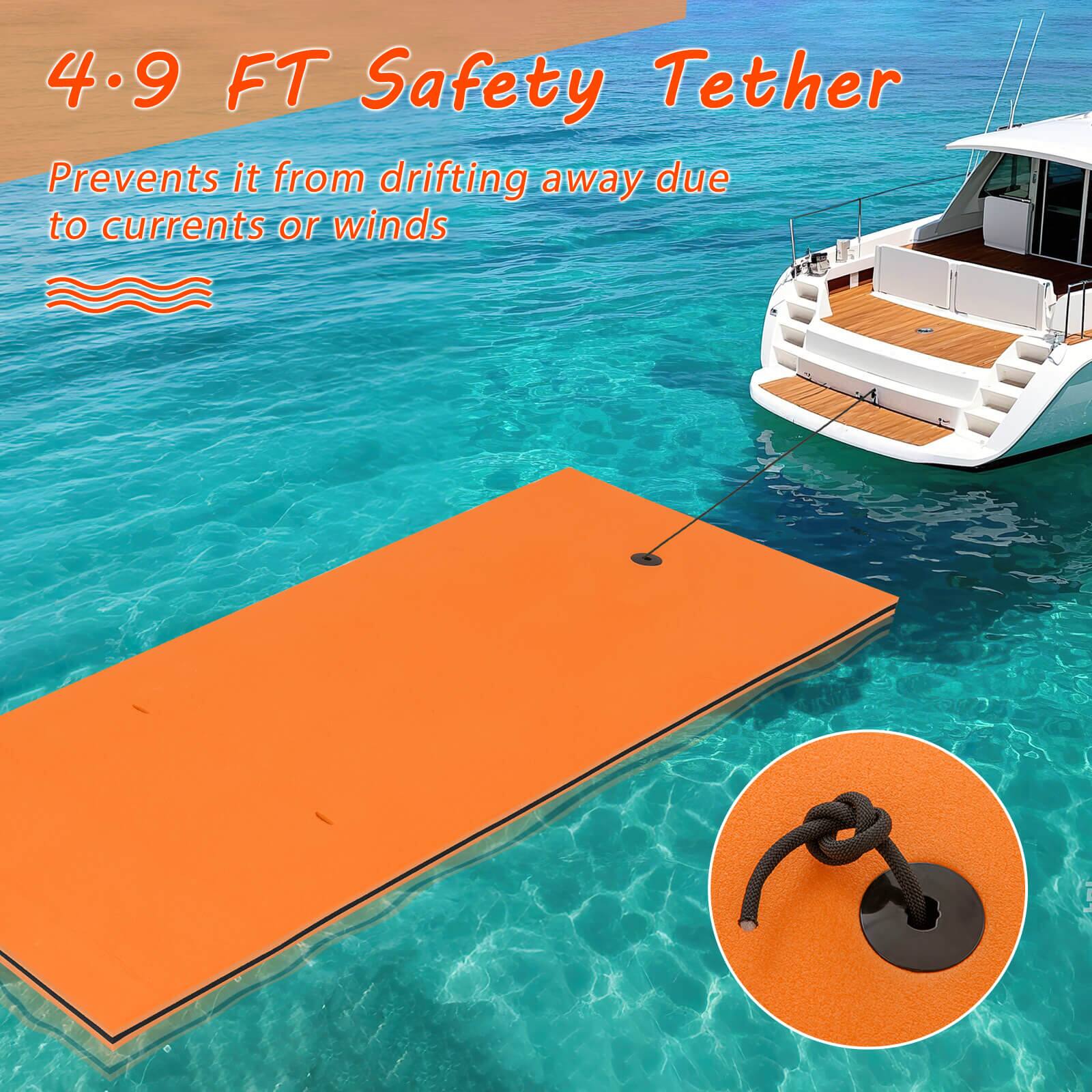 4.9 FT Safety Tether  
Prevents it from drifting away due to currents or winds